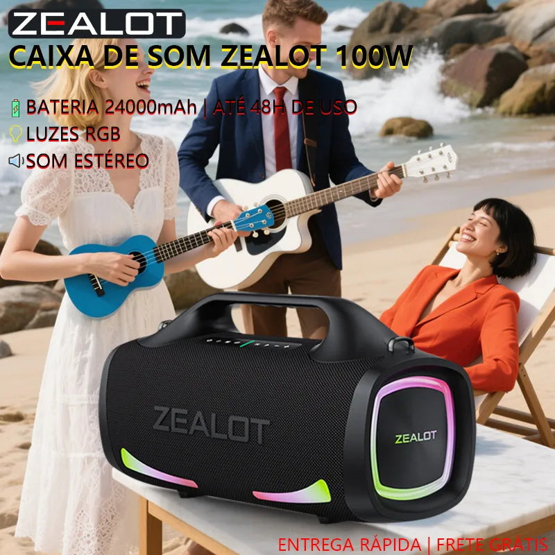 Caixa de som ZEALOT S79 100W Portable Sound Box