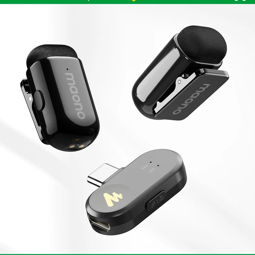 Microfone de lapela sem fio maono Wave T1 Mini