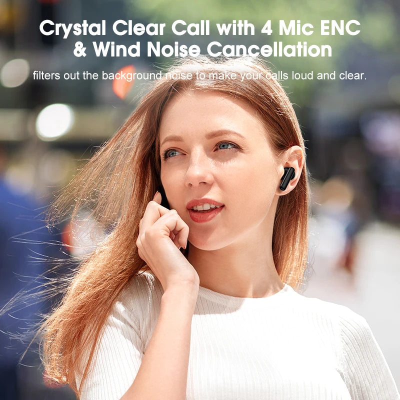 Fones de ouvido sem fio QCY T13 ANC Bluetooth 5.3 TWS